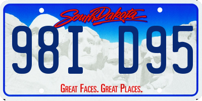 SD license plate 98ID95