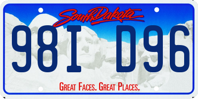 SD license plate 98ID96