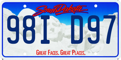 SD license plate 98ID97