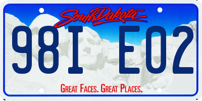 SD license plate 98IE02