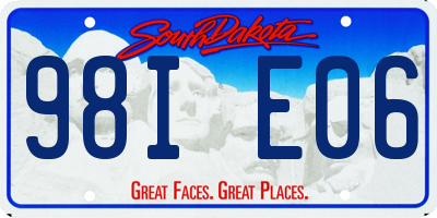 SD license plate 98IE06