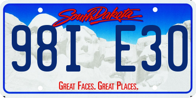 SD license plate 98IE30