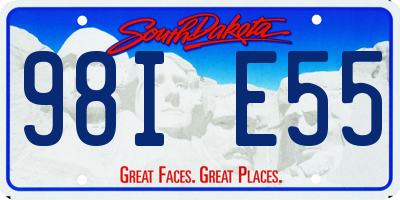 SD license plate 98IE55