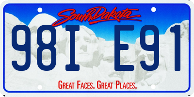 SD license plate 98IE91