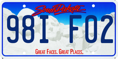 SD license plate 98IF02