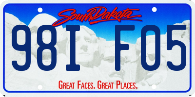 SD license plate 98IF05