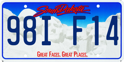 SD license plate 98IF14