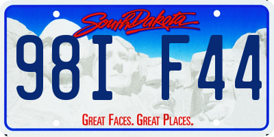 SD license plate 98IF44