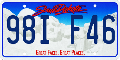 SD license plate 98IF46