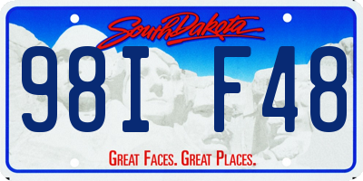 SD license plate 98IF48