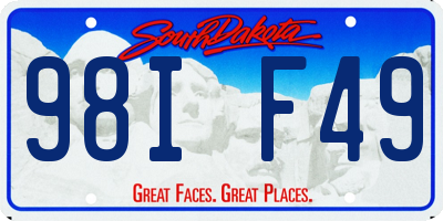 SD license plate 98IF49