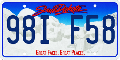 SD license plate 98IF58