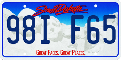 SD license plate 98IF65