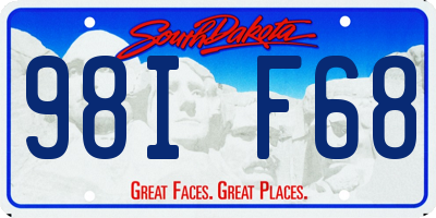 SD license plate 98IF68