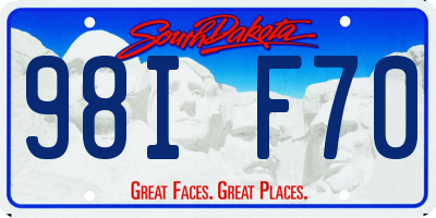 SD license plate 98IF70