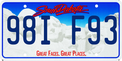 SD license plate 98IF93