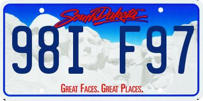 SD license plate 98IF97