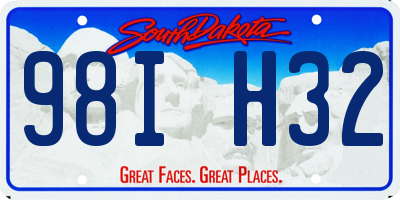 SD license plate 98IH32