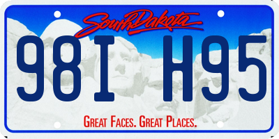 SD license plate 98IH95