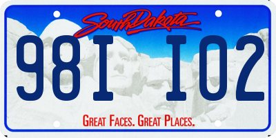 SD license plate 98II02