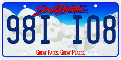 SD license plate 98II08