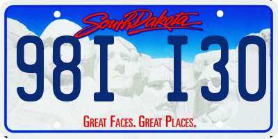 SD license plate 98II30