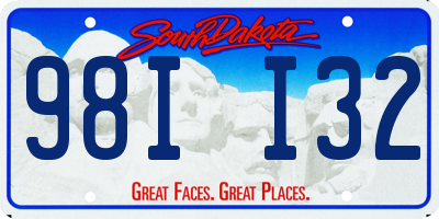 SD license plate 98II32