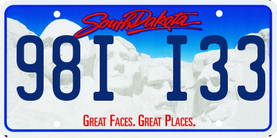 SD license plate 98II33