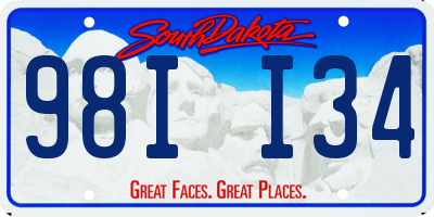 SD license plate 98II34