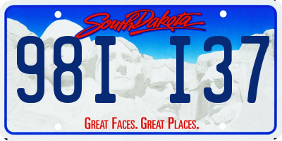 SD license plate 98II37