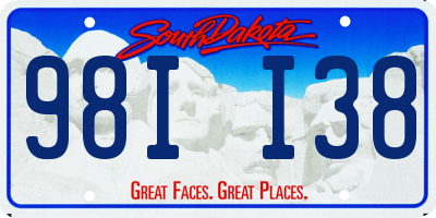SD license plate 98II38