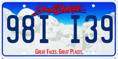 SD license plate 98II39