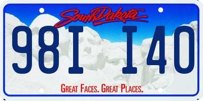 SD license plate 98II40