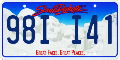 SD license plate 98II41