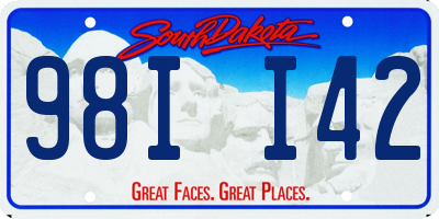 SD license plate 98II42
