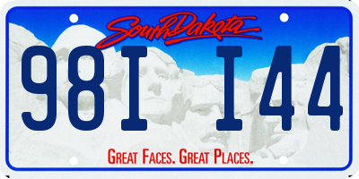 SD license plate 98II44