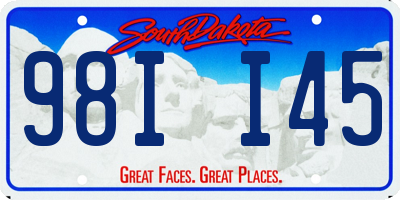 SD license plate 98II45