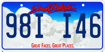 SD license plate 98II46
