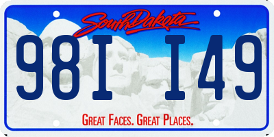 SD license plate 98II49