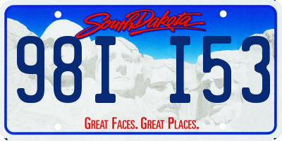 SD license plate 98II53