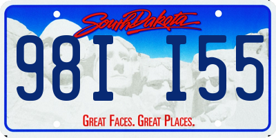 SD license plate 98II55