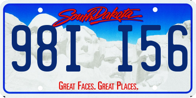 SD license plate 98II56