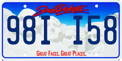 SD license plate 98II58