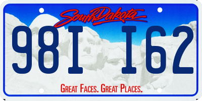 SD license plate 98II62