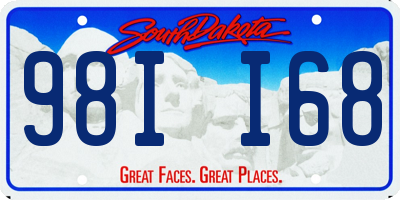 SD license plate 98II68