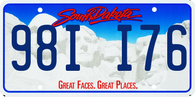 SD license plate 98II76