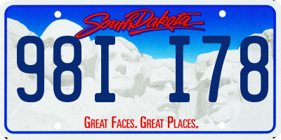 SD license plate 98II78