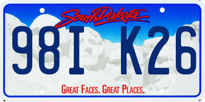 SD license plate 98IK26