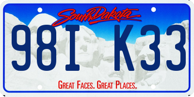 SD license plate 98IK33