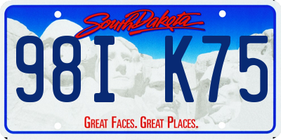 SD license plate 98IK75
